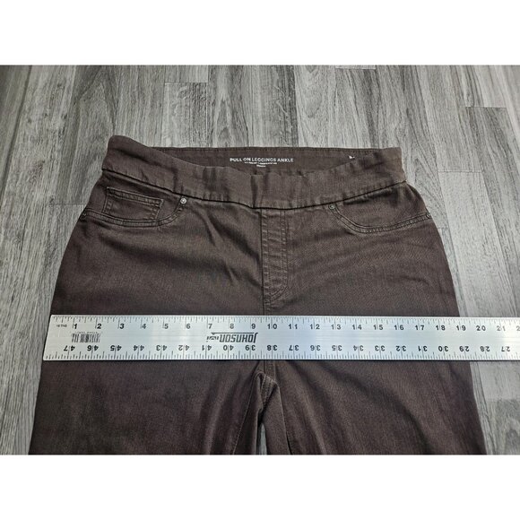 Chico's Pants Womens 10R 1.5R Brown Pull On Leggings Ankle Stretch Jeggings - Picture 7 of 10